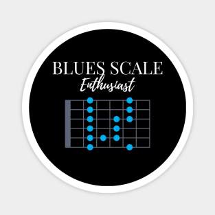 Blues Scale Enthusiast Dark Theme Magnet